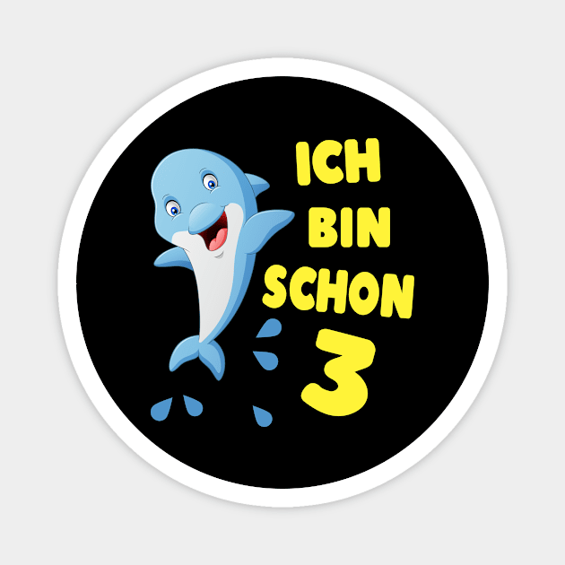 Delfin Kinder Geburtstag Magnet by Foxxy Merch